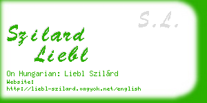 szilard liebl business card
