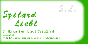 szilard liebl business card